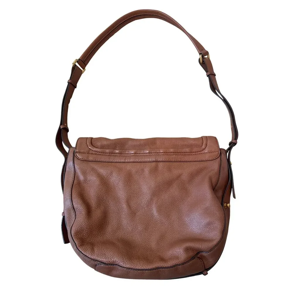 Marc Jacobs Messenger Crossbody Shoulder 100% Cow Leather Bag BROWN - Picture 4 of 8